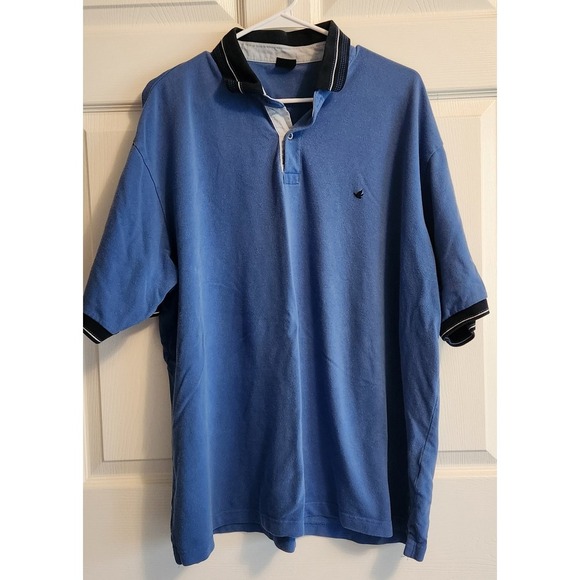 Brooksfield Polo Shirt Men 3XL Purple/Blue Short Sleeve Polo - Picture 1 of 4